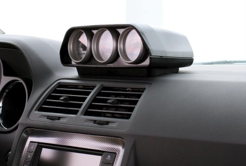 Autometer 08-11 Dodge Challenger Black Triple Dash Pod