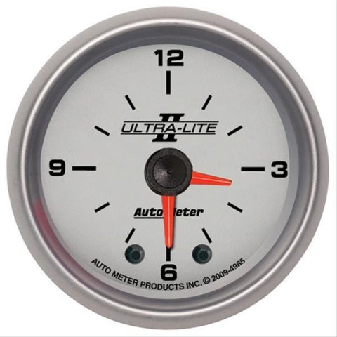 Autometer Ultra-Lite II 2in Illuminated Analog Full Sweep Electronic 12 Hour Clock