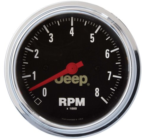 Autometer Jeep 85.7mm In-Dash 8000 RPM Tachometer Gauge