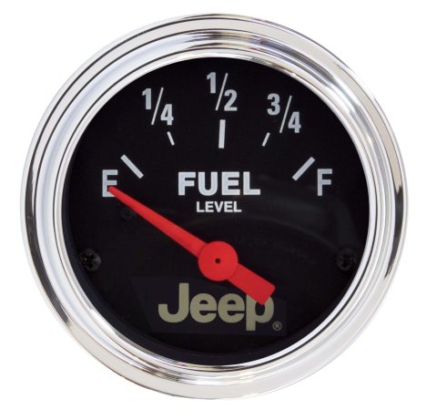 Autometer Jeep 52mm 0 OHMS Empty/90 OHMS Full Short Sweep Electronic Fuel Level Gauge
