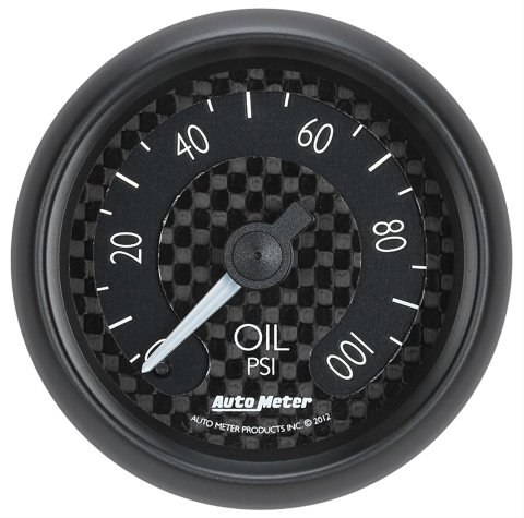Autometer GT Series 52mm Mechanical 0-100 psi Oil Pressure Gauge