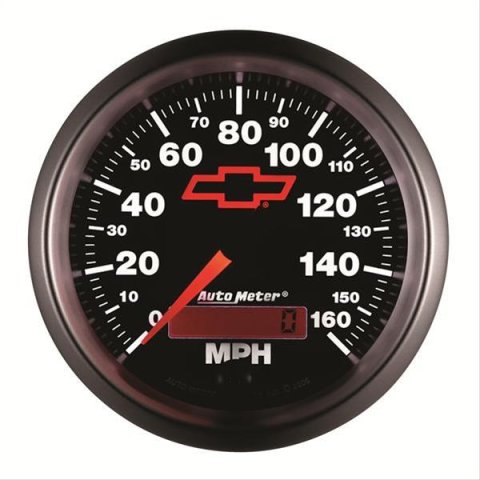 Autometer Speedometer 3-3/8in, 0-160 MPH, Elec. Programmable - Bowtie Black