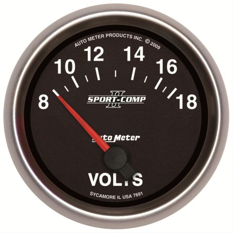 Autometer Ultra-Lite II 2-5/8in 18V Electric Voltmeter Gauge