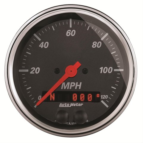 Autometer Designer Black 3-3/8in Electric 120MPH GPS Speedometer