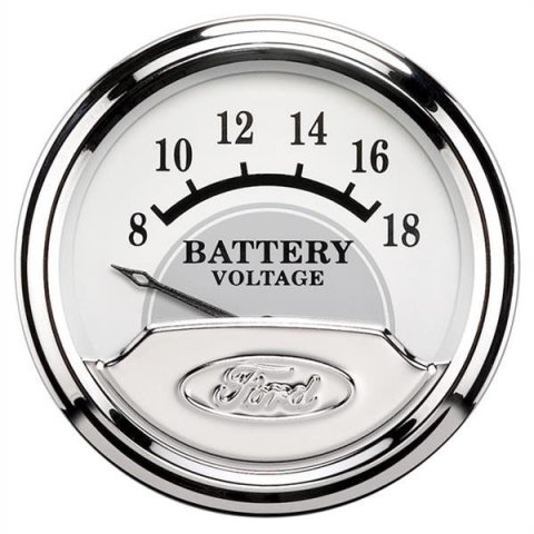 Autometer Ford Masterpiece 2 1/16in Electronic 18V Voltmeter Gauge