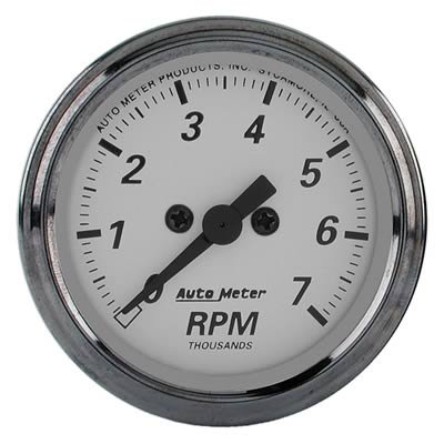 AutoMeter American Platinum 2-1/16in 7K RPM In-Dash Tachometer Gauge
