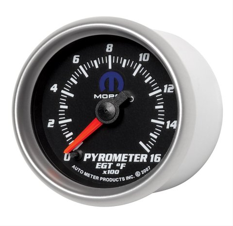 Autometer Mopar 2-1/16in 1600 Degree Digital Stepper Motor Pyrometer (EGT) Gauge - Black