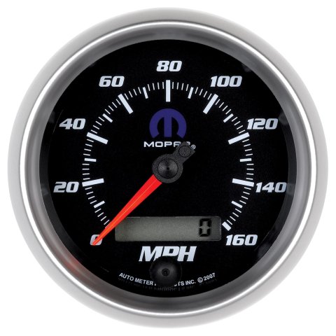 Autometer Mopar 3-3/8in 160 MPH Electric Programmable Speedometer Gauge - Black
