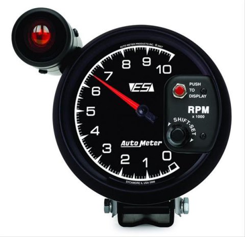 Autometer ES 5in Pedestal Tachometer 10000 RPM w/ Ext Shift-Lite