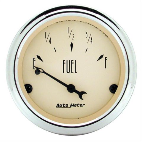 Autometer 2-1/16in Antique Beige 0E to 90F Electric Fuel Level Gauge
