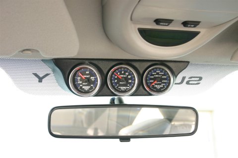Autometer 99-07 Ford Super Duty / 03-07 Dodge Ram Black Triple Overhead Console Pod