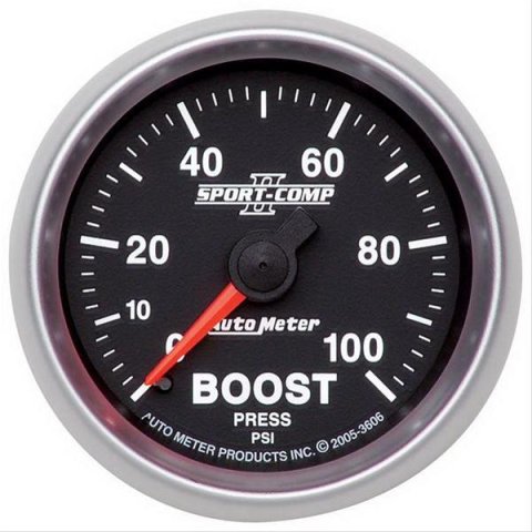 Autometer 2-1/16in 0-100 PSI Mechanical Boost Gauge