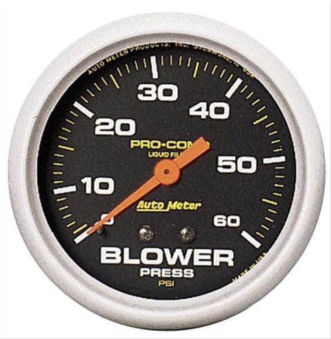 Autometer Pro-Comp 2 5/8in 0-60 PSI Liquid Filled Mech Blower Pressure Gauge