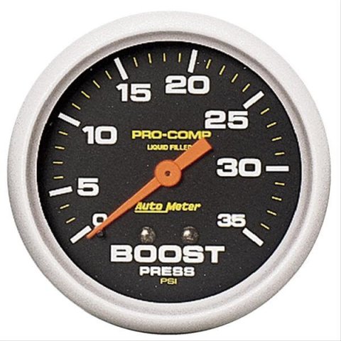 Autometer Pro-Comp 2 5/8in 0-35 PSI Liquid Filled Mech Boost Pressure Gauge