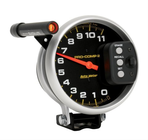 Autometer 5 inch 11000 RPM Single Range w/ Pro-Comp 2 & Memory Tachometer