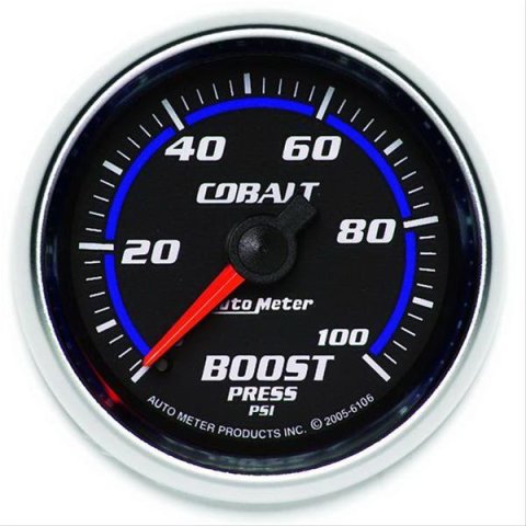 Autometer Cobalt 52mm 0-100psi Mechanical Boost Gauge