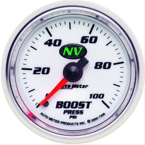 Autometer NV 52mm 0-100 PSI Boost Mechanical Gauge