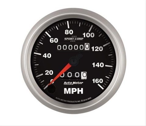 Autometer Sport-Comp II 3-3/8in 160MPH Mechanical Speedometer