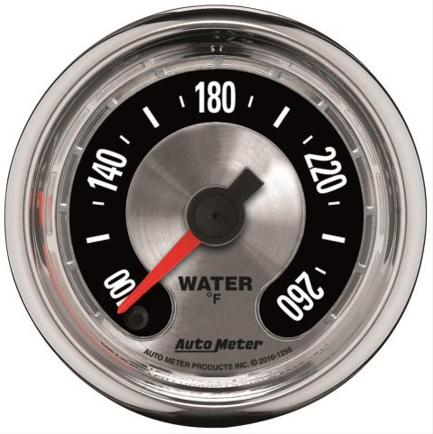 Autometer American Muscle 52mm Full Sweep Electric 100-260 Deg F Water Temperature Gauge
