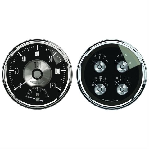 Autometer Prestige Series Black Diamond 5in Gauge Box Kit-Tachometer/Speedometer Combo/Oil Pressure