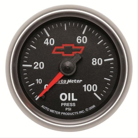 Autometer Sport-Comp II GM 52mm 0-100 PSI Mechanical Oil Pressure Gauge