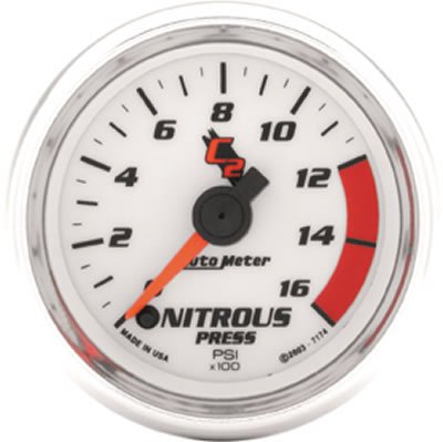 Autometer C2 2in 0-1600 PSI Full Sweep Electronic Nitrous Gauge