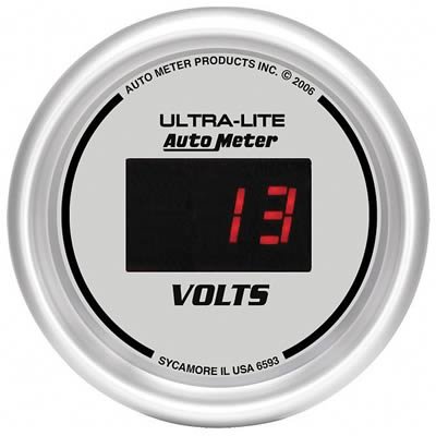 Autometer Ultra-Lite 2-1/16in 8-18 Volts Digital Voltmeter