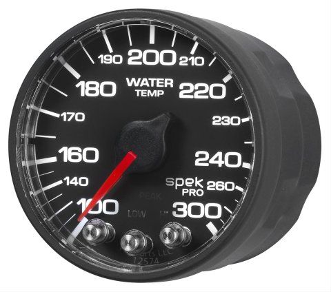 Autometer Spek-Pro 52.4mm 100-300 Deg F Digital Stepper Motor Water Temp Gauge