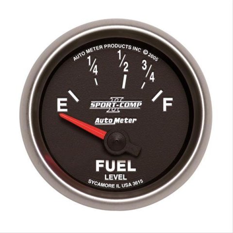 Autometer Sport-Comp II 52mm 73-10 ohms Short Sweep Electronic Fuel Level Gauge