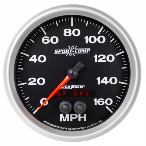 Autometer Sport-Comp II 5in 0-140MPH In-Dash Electronic GPS Programmable Speedometer