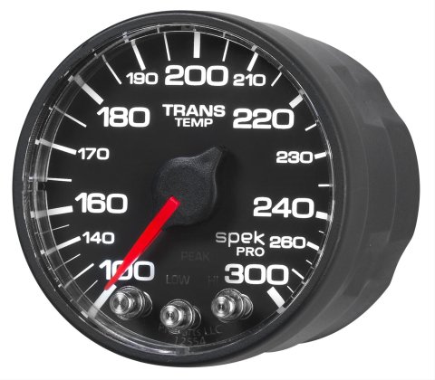 Autometer Spek-Pro 52.4mm 100-300 Deg F Digital Stepper Motor Trans Temp Gauge