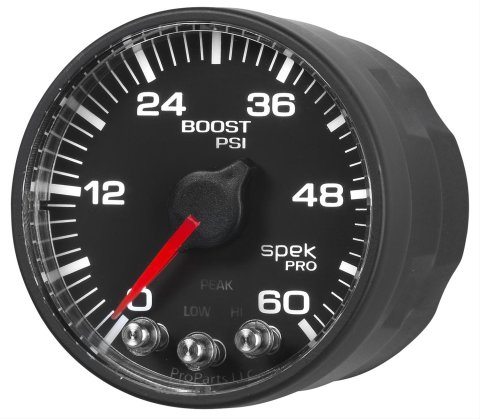 Autometer Spek-Pro 52.4mm 0-60 PSI Digital Stepper Motor Boost Gauge