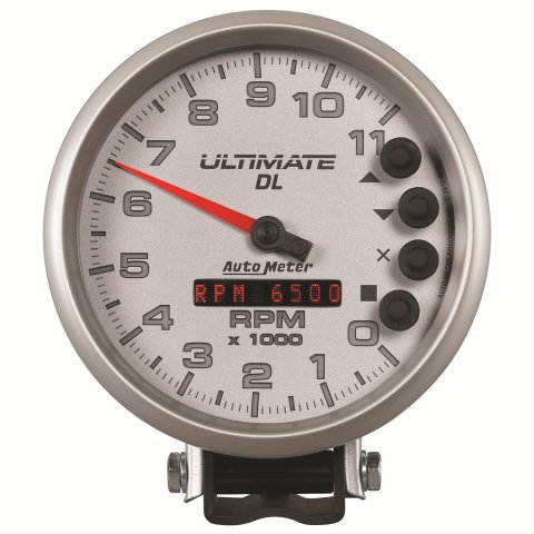 Autometer 5 inch Ultimate DL Playback Tachometer 11000 RPM - Silver