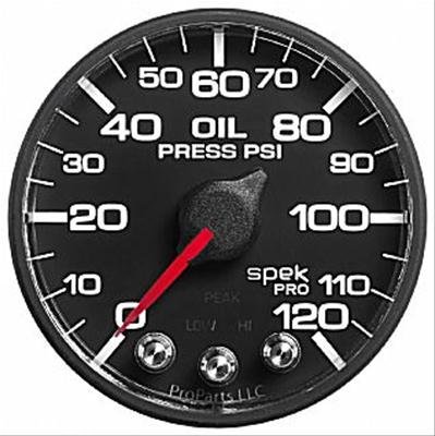 Autometer Spek-Pro 52.4mm 0-120 PSI Digital Stepper Motor Oil Pressure Gauge