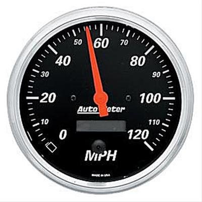 Autometer Designer Black 5in 120 MPH Electronic Programmable w/ LCD ODO Gauge