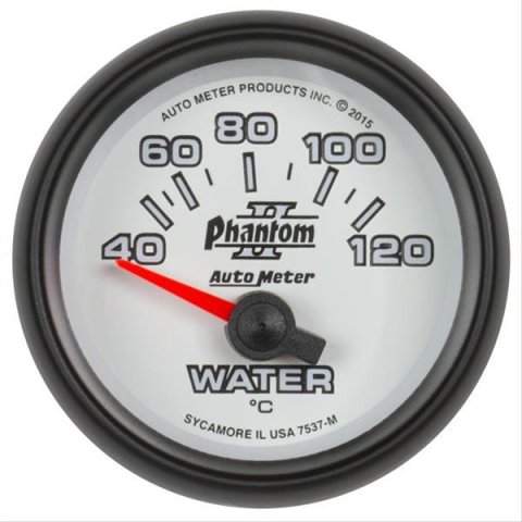 Autometer Phantom II Gauge Water Temp 2 1/16in 40-120c Electric Phantom II