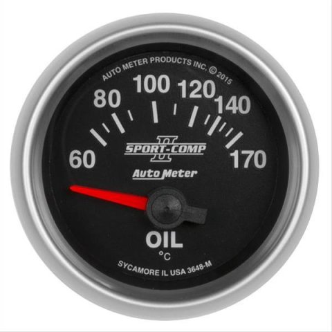 Autometer Sport-Comp II Gauge Oil Temp 2 1/16in 60-170f Electric Sport-Comp II