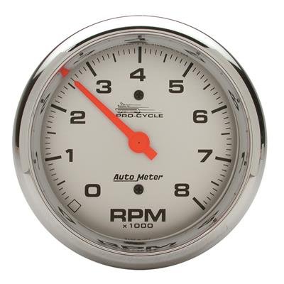 Autometer Pro-Cycle Gauge Tach 2 5/8in 8K Rpm 2&4 Cylinder Black