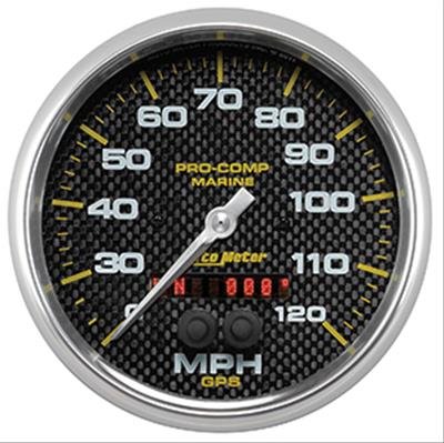 Autometer Marine Carbon Fiber 5in 120mph GPS Speedometer