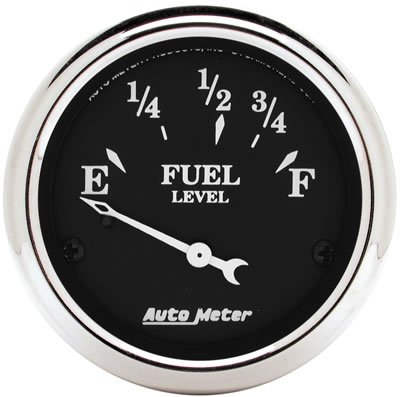 Autometer 2 1/16in Old Tyme 73-10 Ohm Electronic Fuel Level Gauge - Black
