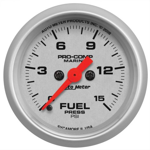 Autometer Marine 2-1/16in 15 PSI Digital Stepper Motor Fuel Pressure Gauge