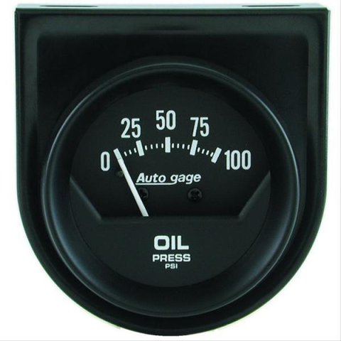 Autometer Auto Gauge 2in 100 psi Mechanical Short Sweep Black Oil Pressure Gauge