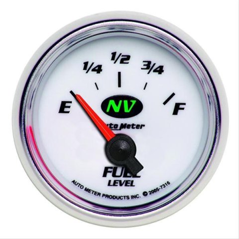 AutoMeter Gauge Fuel Level 2-1/16in. 240 Ohm(e) to 33 Ohm(f) Elec NV