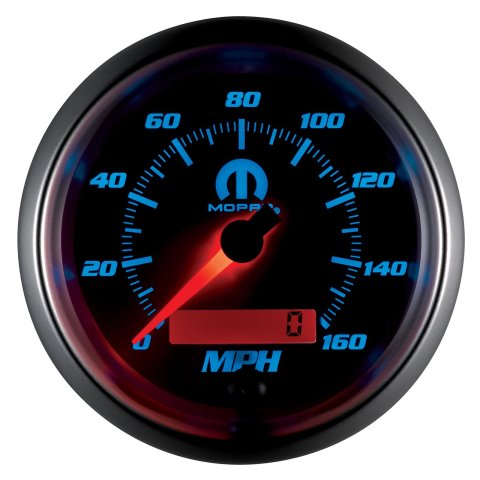 AutoMeter Gauge Speedometer 3-3/8in. 160MPH Elec. Programmable White Mopar