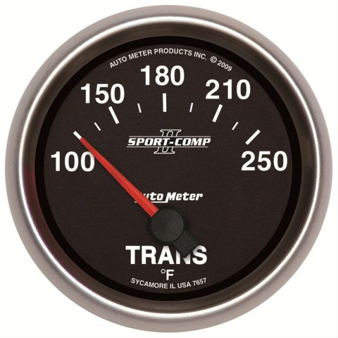 AutoMeter Gauge Transmission Temp 2-5/8in. 100-250 Deg. F Electric Ultra-Lite II
