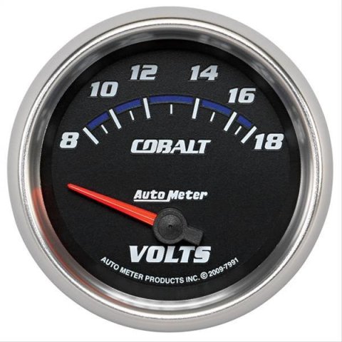 AutoMeter Gauge Voltmeter 2-5/8in. 18V Electric Cobalt