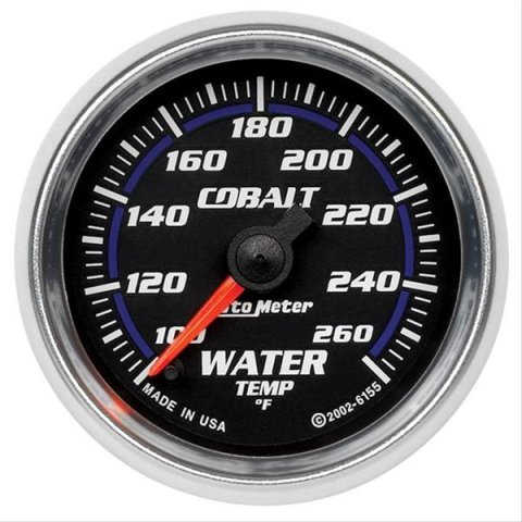 Autometer Cobalt 52mm 100-260 Deg F Electronic Water Temp Gauge