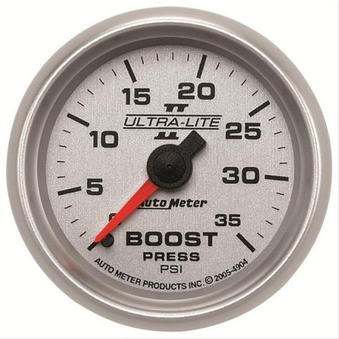 Autometer UL II Boost Gauge 2-1/16in Mechanical Pressure Ultra-Lite Gauge 35PSI