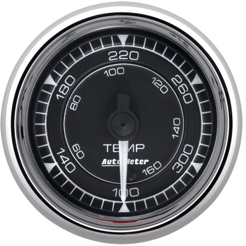 AutoMeter Chrono 2-1/16in 140-380 Degree Temperature Digital Stepper Motor Gauge - Chrome