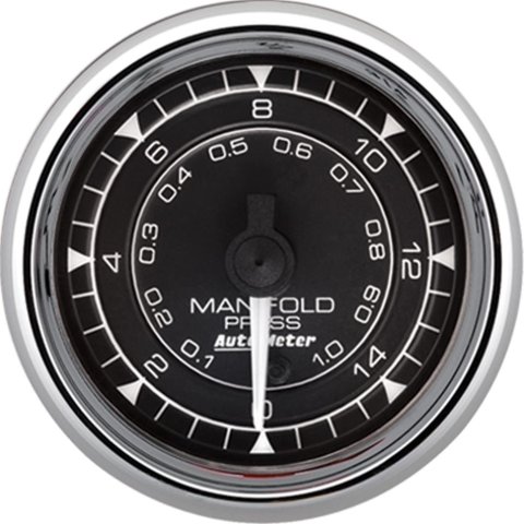 Autometer Chrono 2-1/16in 15PSI Digital Stepper Motor Manifold Pressure Gauge - Chrome